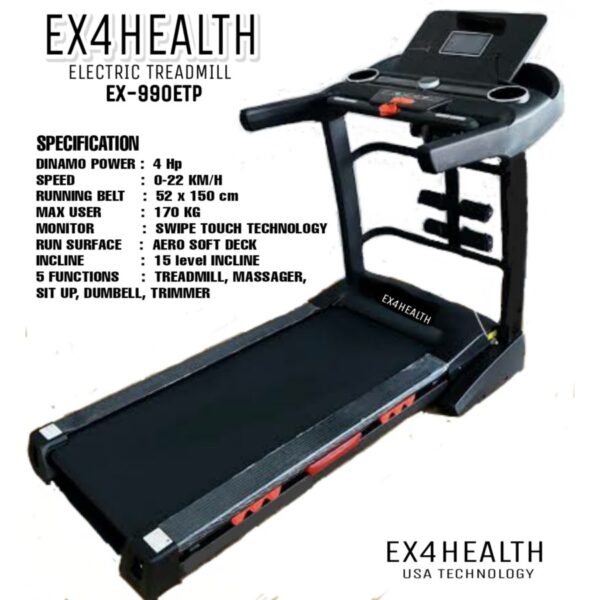 ELECTRIC TREADMILL EX4HEALTH EX-990ETP