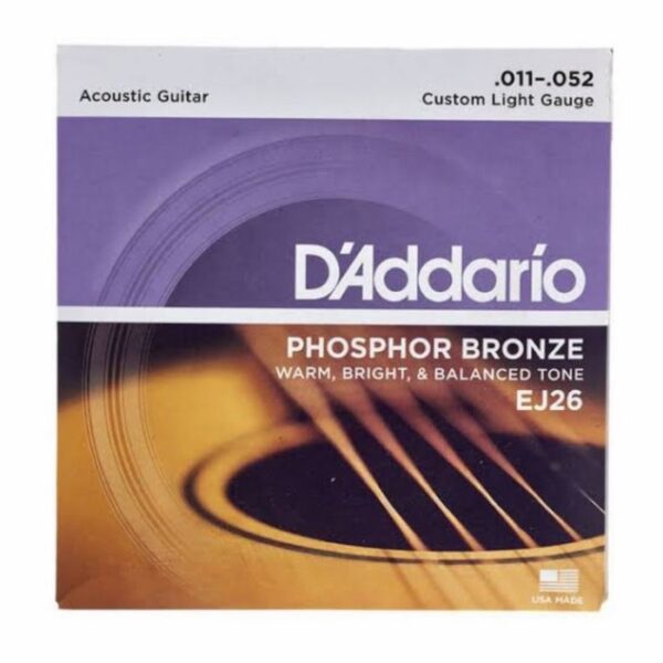 D'ADDARIO EJ26 CUSTOM LIGHT ACOUSTIC GUITAR STRINGS