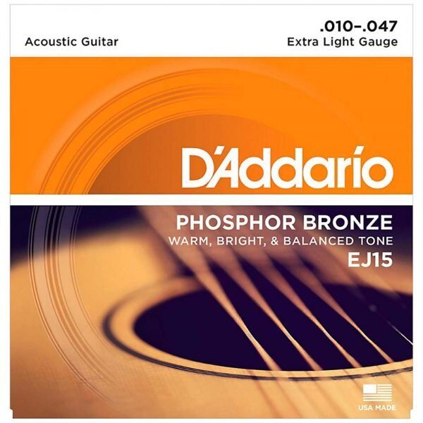 D'ADDARIO EJ15 PHOSPHOR BRONZE ACOUSTIC STRING