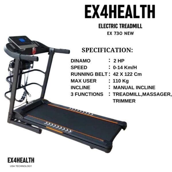 TREADMILL ELEKTRIK EX4HEALTH EX 730 NEW