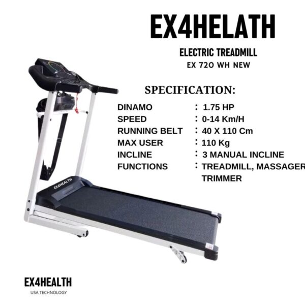 TREADMILL ELEKTRIK E4HEALTH EX 720 NEW