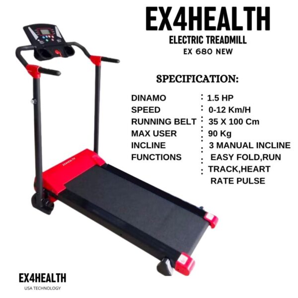TREADMILL ELEKTRIK EX4HEALTH EX 680 NEW